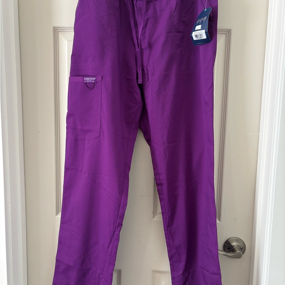 Cherokee Modern Classic Purple Scrub Pants
